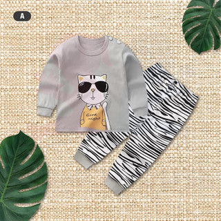 Kids Pyjamas Sleepsuit Baby Clothes Kids Sleepwear Baju Tidur Lengan Panjang Budak Pajamas Long Sleeve Pyjamas Kids Set