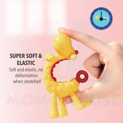 Baby Teether Giraffe & Banana Design BPA Free Food Grade Silicone Chewing Toy Non Toxic Teether