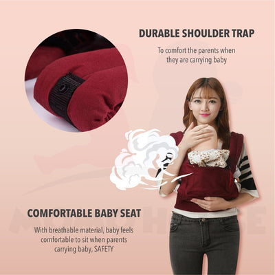 Baby Toddler Kids Ergonomic Breathable Adjustable Carrier with Hood Dukung Bayi