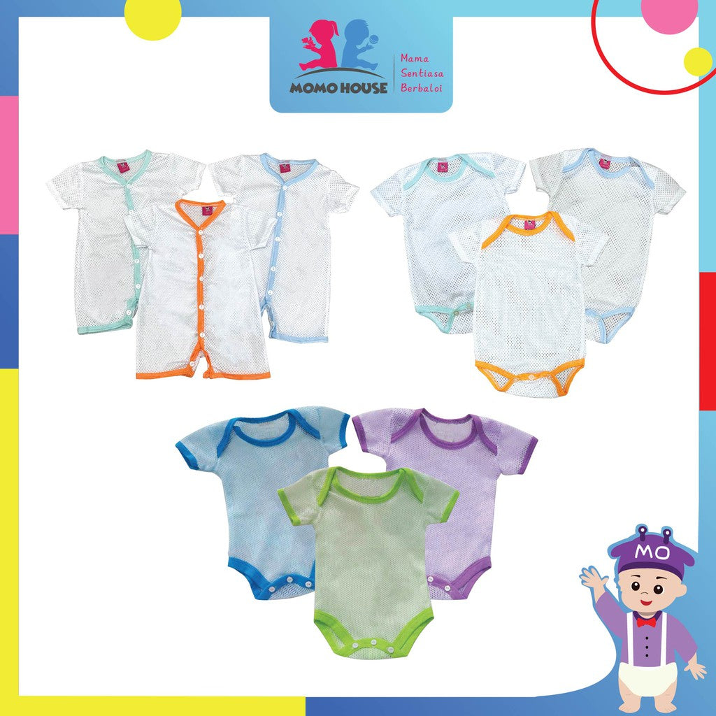 Baby Romper Lubang / Baby Romper Eyelet Boy (N1007 & N1010 & 8310)