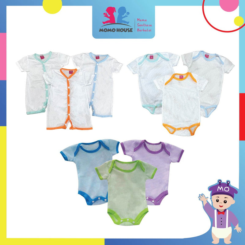 Baby Romper Lubang / Baby Romper Eyelet Boy (N1007 & N1010 & 8310)