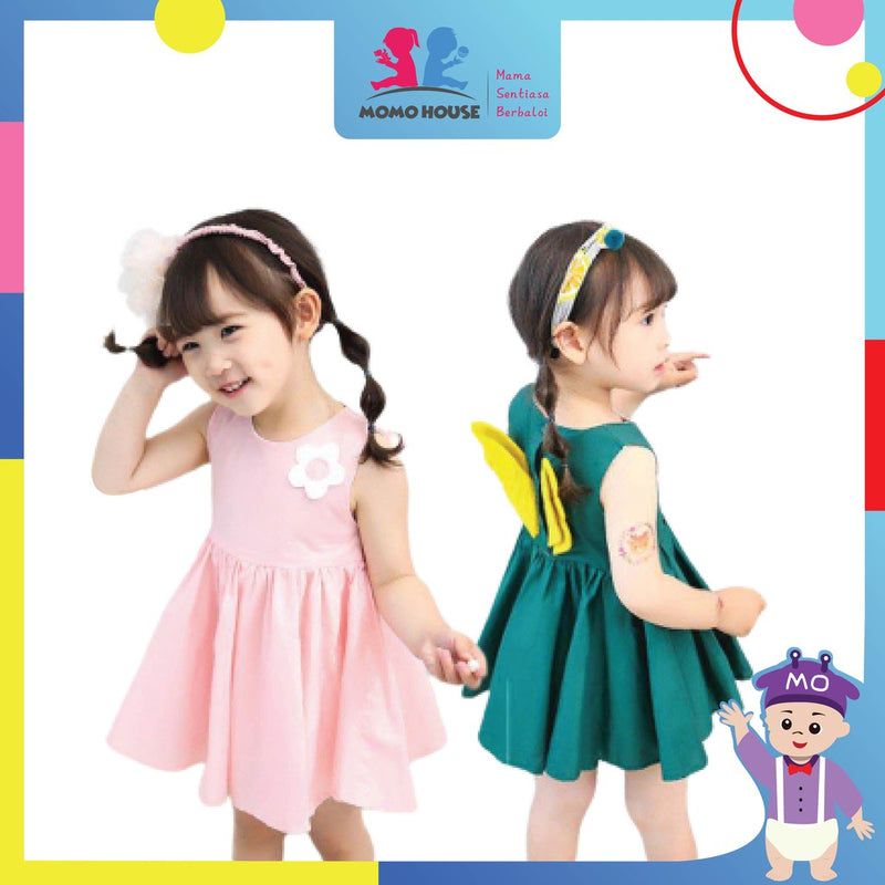 Princess Baby Girl Dress Toddler Dress 3D Wings Summer Dotted Sleeveless Baby Dress