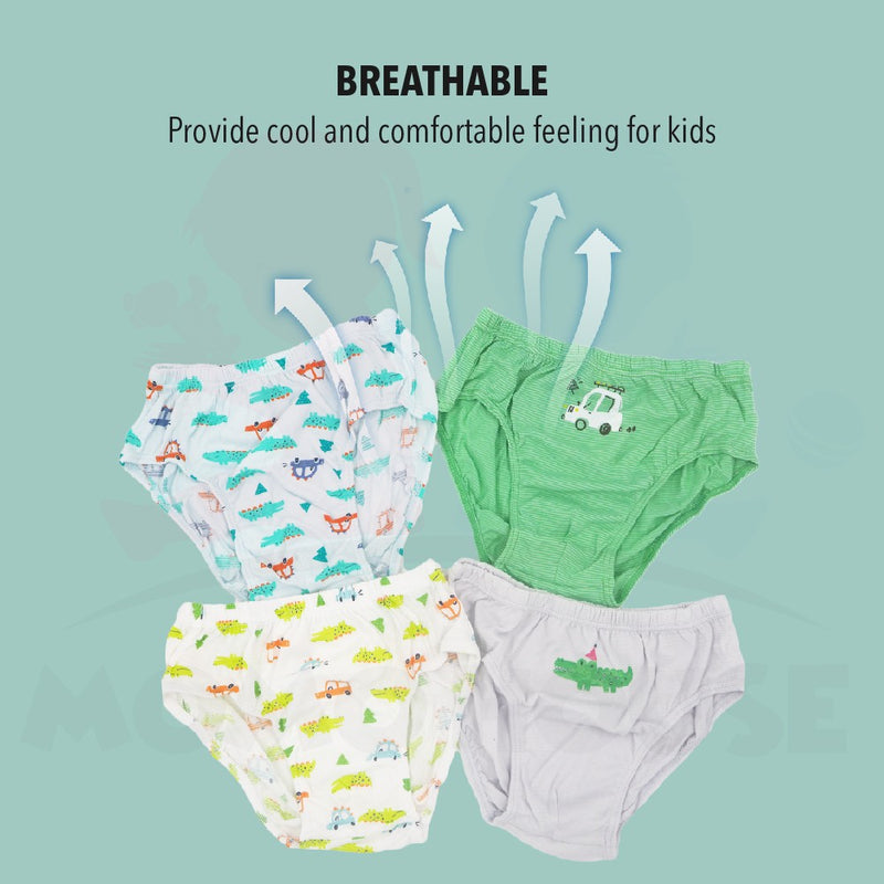 (4 Pcs) Baby Clothes Infant Boy Panties Underwear Kids Accessories Children Pantie Shorts Briefs