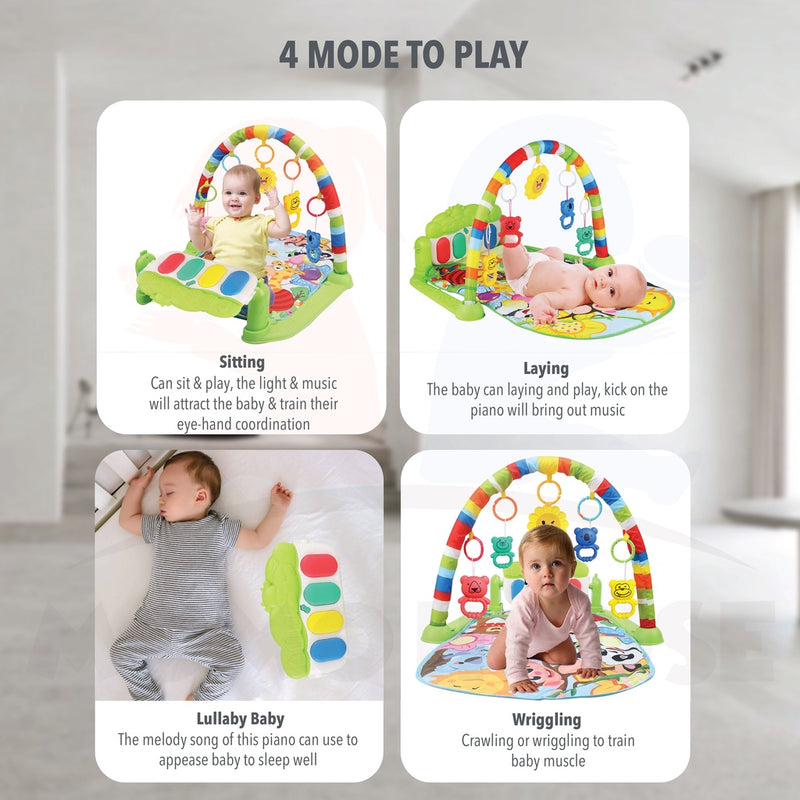 Baby Toys Colourful Musical Play Gym Playgym Play Mats Playmat - Animal