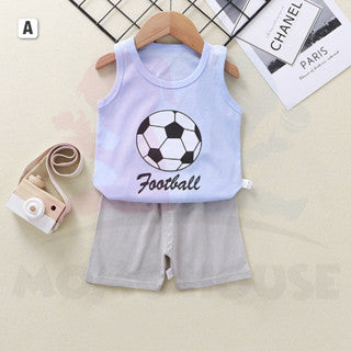 Baby Clothes Baju Budak Singlet Kanak Kanak Kids Baby Boy Singlet Set Singlet Kid Sleeveless Shirt Singlet Pant Children