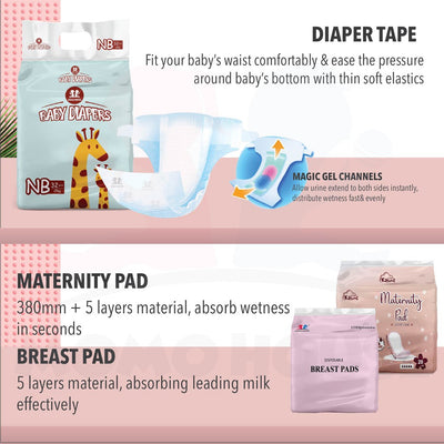 (53 Items) Hospital Delivery Pack – Breast Feeding Non Working Package Set Berpantang Tradisional