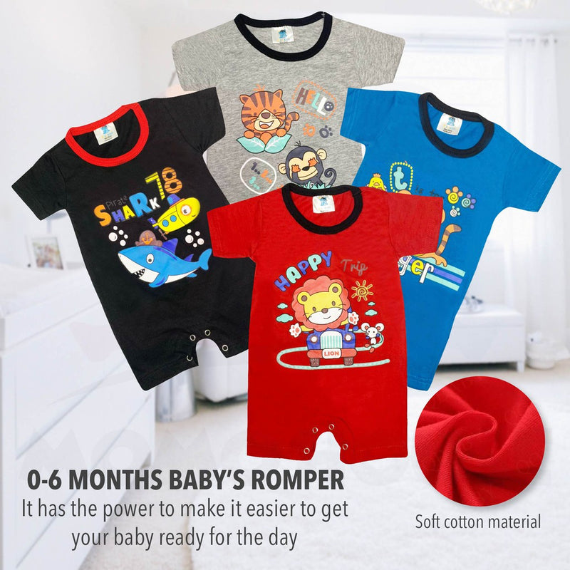 Baby Romper Newborn Jumpsuit With Cartoon Design Baju Short Sleeve Clothing (895A & 895B & 895C & 895E)