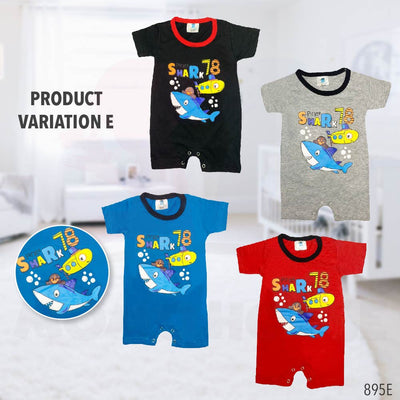 Baby Romper Newborn Jumpsuit With Cartoon Design Baju Short Sleeve Clothing (895A & 895B & 895C & 895E)