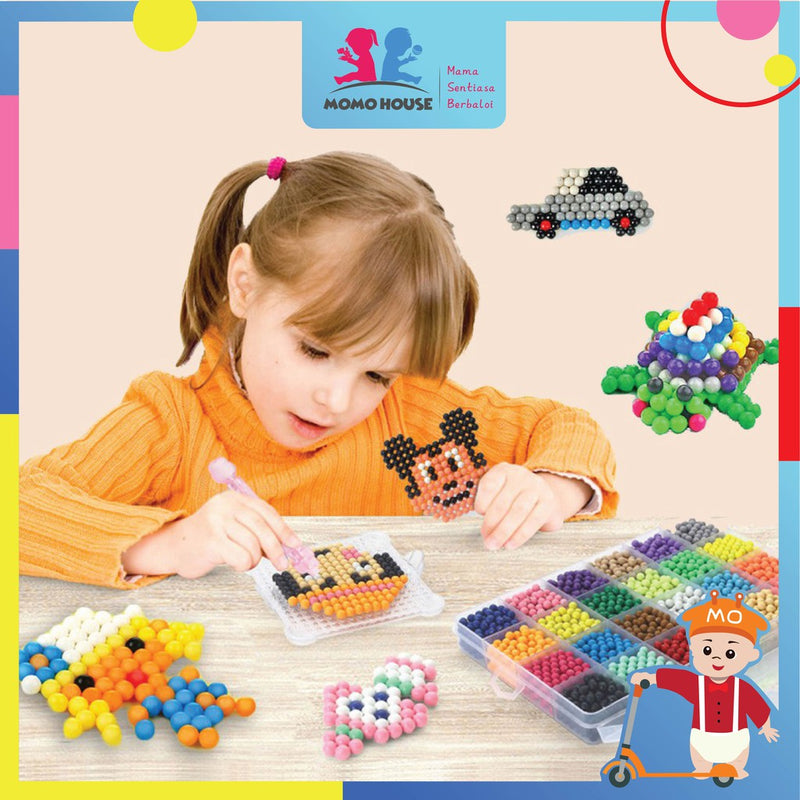 DIY Water Magic Sticky Beads Spray Water Handmade 3D Puzzle With Accessories Set