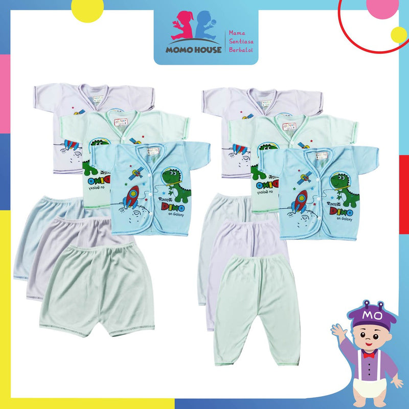 Baju Bayi Baru Lahir Dino Design (1pcs = Baju + Seluar) (Random Pick)(3833A & 3833B)