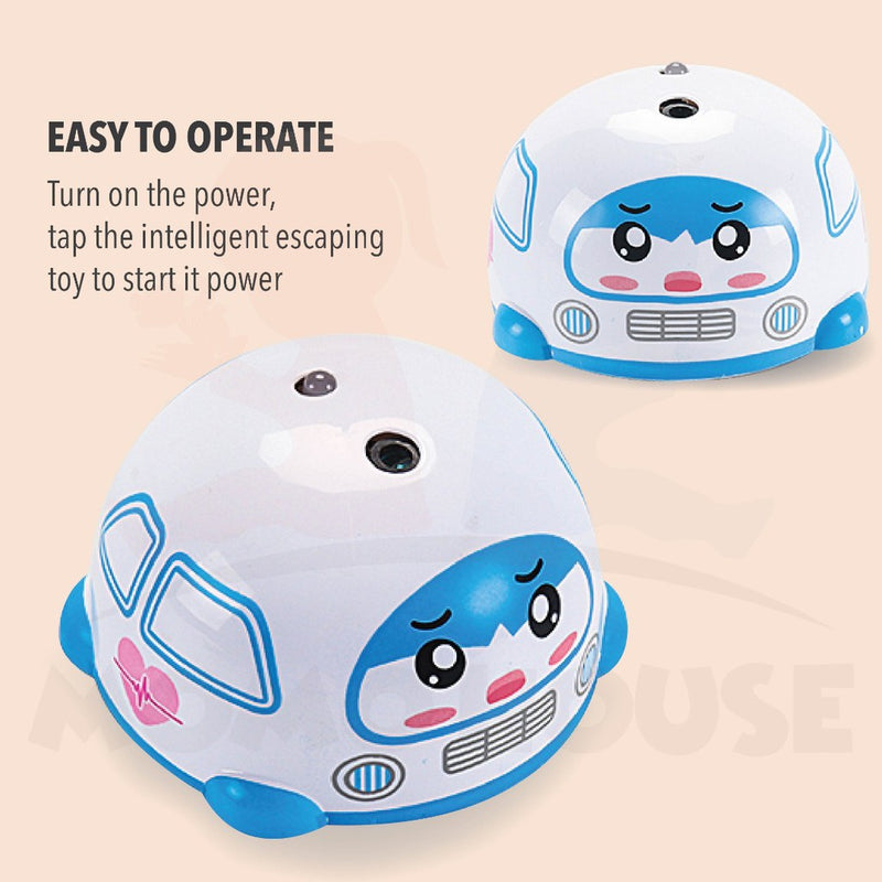 Kids Baby Hand Sensor Car Automatic Running Away Cute Cartoon Mini Toy Car With Flashing Light Effect