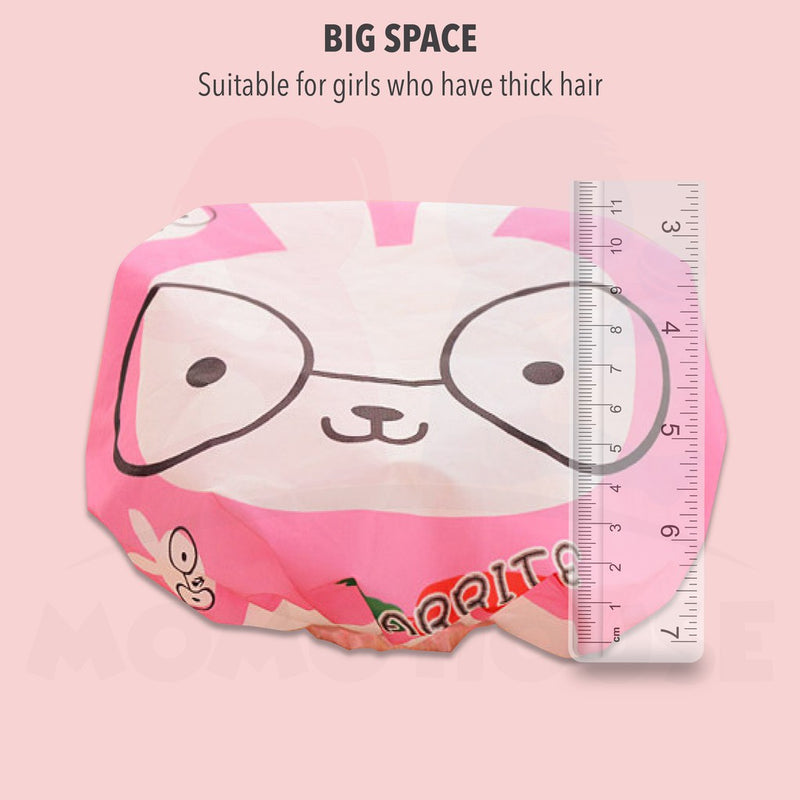 Waterproof Bathing Cartoon Shower Cap Bath Hair Cover Cartoon Waterproof Lace Edge Shower Cap Mandi Rambut