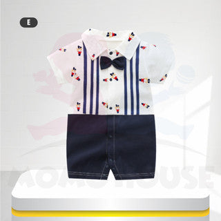 Romper Baby Boy Romper Newborn Baby Clothing Bow Tie Baby Gentleman Suit Boy Baby Newborn Clothes Bayi Romper One Piece