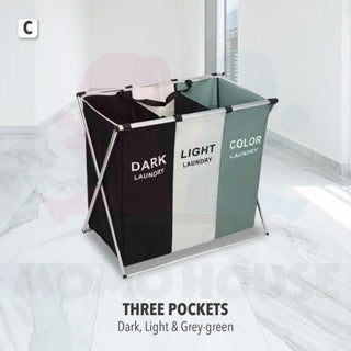 Foldable Laundry Basket Bag Laundry Besar Dirty Laundry Basket Large Cloth Basket Baju Kotor Dobi Bakul Pakaian Kotor洗衣篮