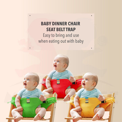 Washable Portable Travel High Chair Booster Baby Seat With Straps Seat Harness