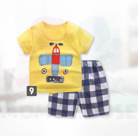 Newborn Baby T Shirt Short Sleeve Set (BM012)