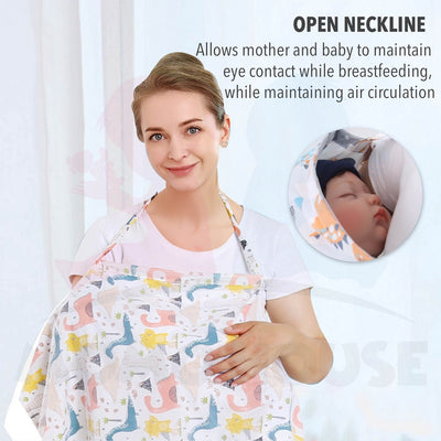 Breastfeeding Nursing Cover With Net Cotton Apron Shawl Cloth Blanket