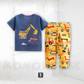 Newborn Pyjamas Baby Sleepsuit Short Sleeve Long Pant Set Kids Baju Set Dengan Seluar Panjang ( MYB044 )