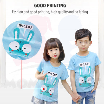 Kids Clothing Children's Cotton Short-Sleeved T-Shirt Tee Tops Casual Baju Kanak Budak (MYB054)