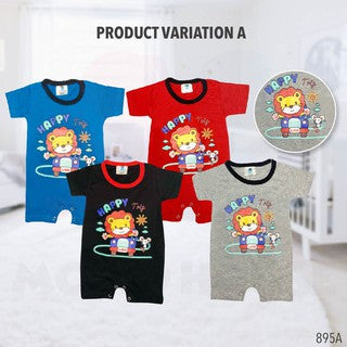 Baby Romper Newborn Jumpsuit With Cartoon Design Baju Short Sleeve Clothing (895A & 895B & 895C & 895E)