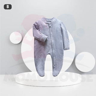 Newborn Romper Zipper Baby Pajamas Newborn Clothes Baby Sleepsuit Romper Baby Boy & Girl Long Sleeve Romper Jumpsuit