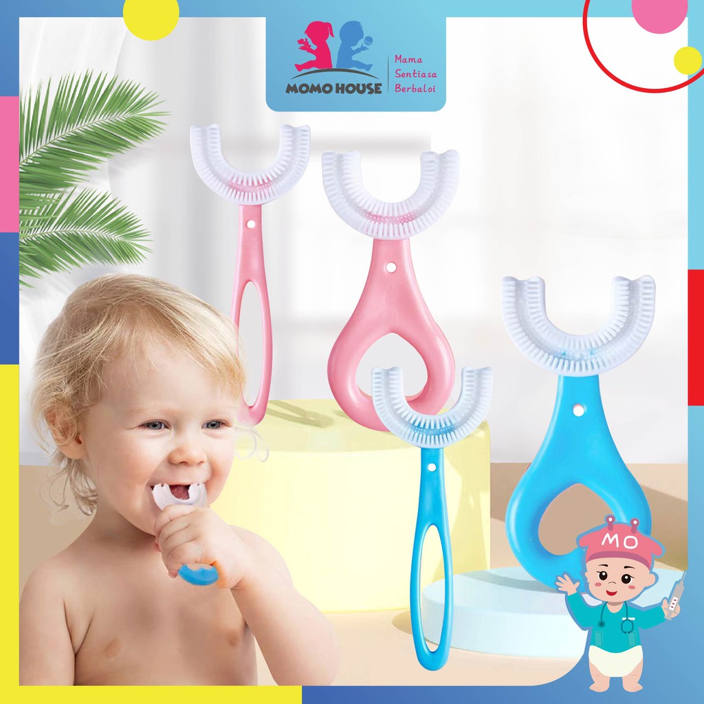 U-Shape Children Toothbrush Kid Toothbrush 360Â° Silicone Kids Toothbrush Gosok Gigi Kanak