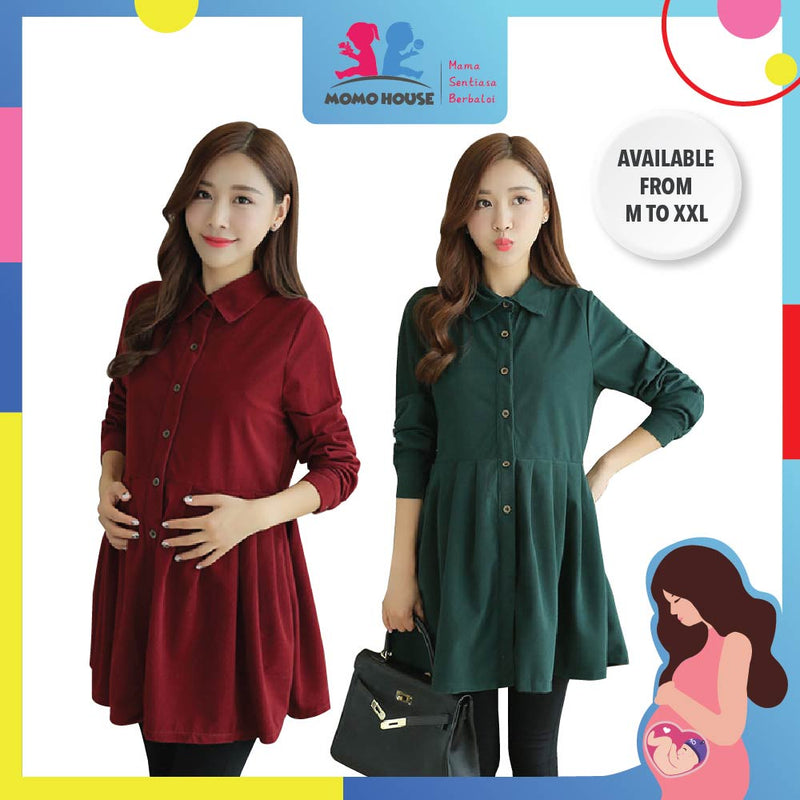 Maternity Muslimah Blouse Women Long Sleeve Muslimah Baju Mengandung Labuh Muslimah (MBM003)