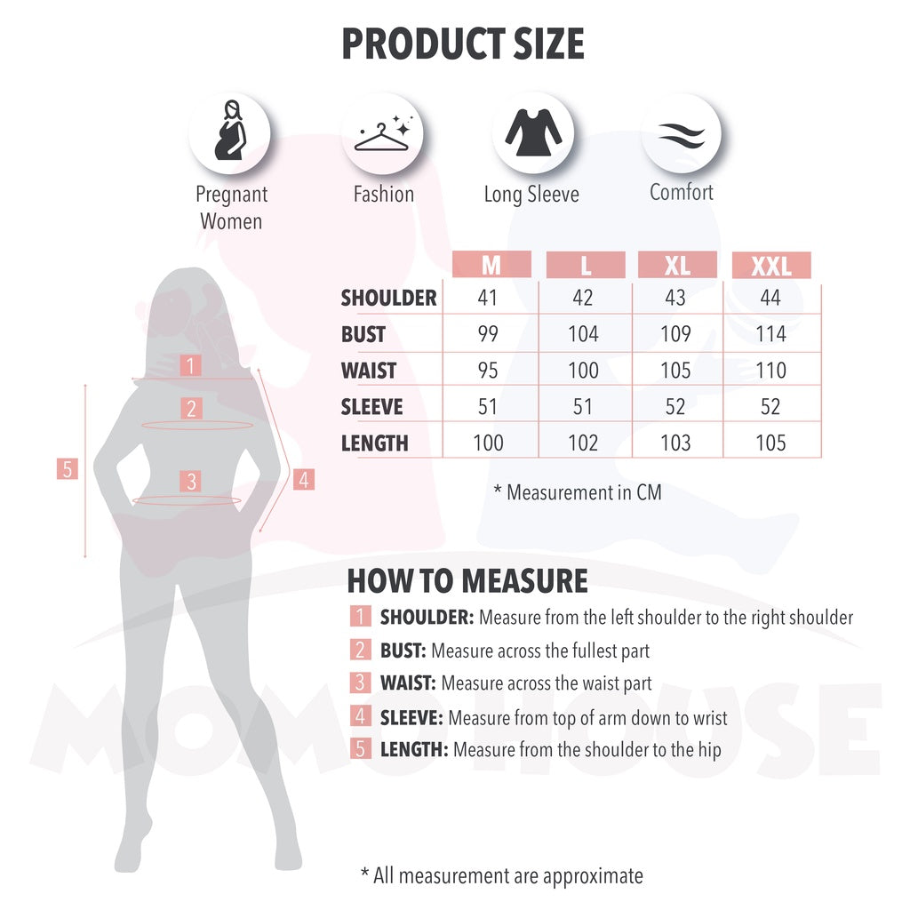 Maternity Baju Muslimah Top Cotton Long Sleeve T-Shirt Baju Mengandung Labuh Muslimah Blouse Mesra Muslim (MBM005)