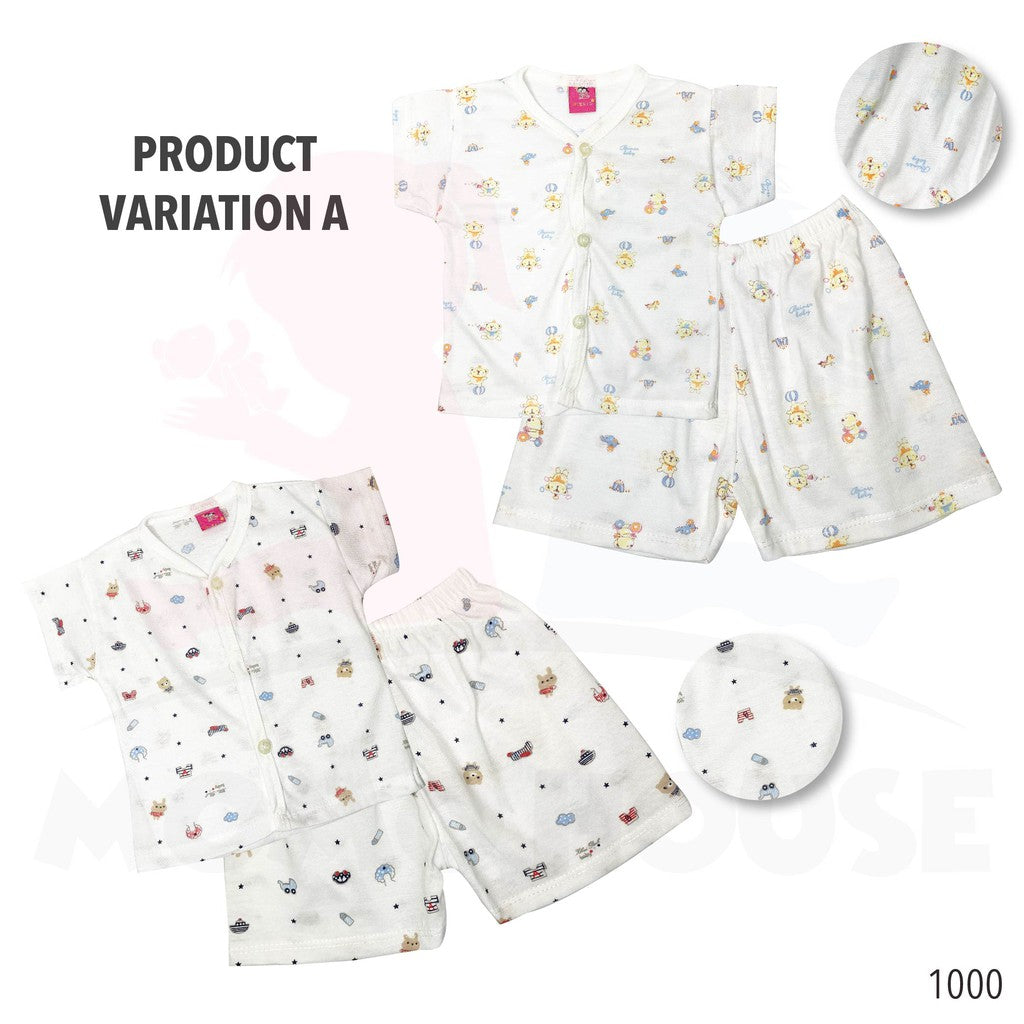 Newborn Baju Baby Infant Suit Baju Baby (1pcs = Baju + Seluar) (Random Pick)(N1000 & N1001 & N1002)