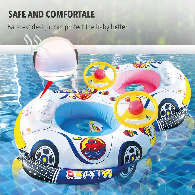 Inflatable Baby Swimming Float Ring With Cartoon Design Pelampung Renang Bayi Pelampung Duduk Bayi