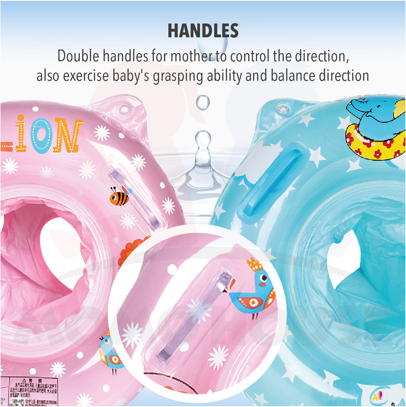 Inflatable Baby Swimming Float Ring With Cartoon Design Pelampung Renang Bayi Pelampung Duduk Bayi