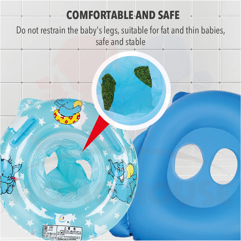 Inflatable Baby Swimming Float Ring With Cartoon Design Pelampung Renang Bayi Pelampung Duduk Bayi