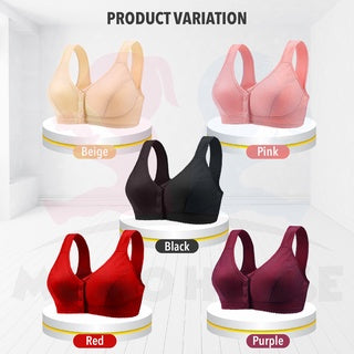 Women Wireless Maternity Nursing Bra Breastfeeding Bra Large Size Front Buckle Comfortable Seamless Bra Elderly Bra