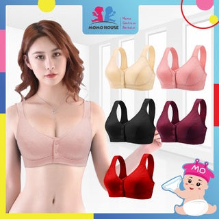 Women Wireless Maternity Nursing Bra Breastfeeding Bra Large Size Front Buckle Comfortable Seamless Bra Elderly Bra