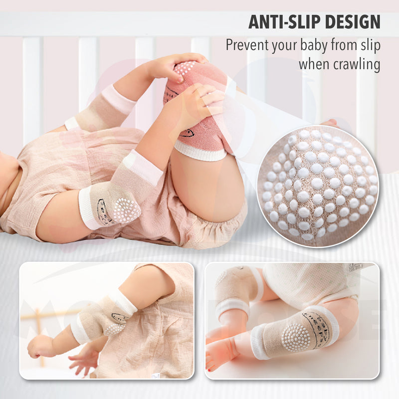 Elastic Baby Knee Pad Elbow Pad Brace Pads Cap Anti-slip Crawling Safety Protector