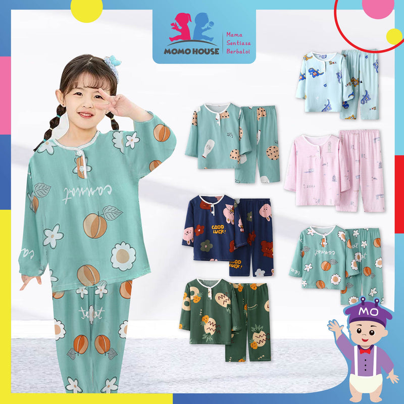 Cute Baby Girl Pyjamas Long Sleeve Pyjamas Baju Tidur Kanak Kanak Nightwear ( MYB049 )