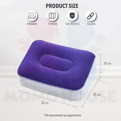 Portable Inflatable Footrest Pillow Office Rest Cushion Travel Sleeping Pillow Kusyen Angin Alas Kaki