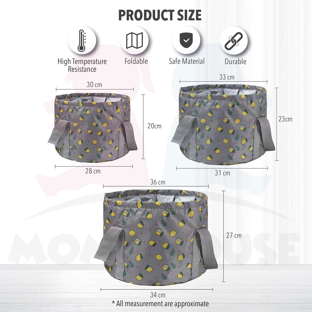 Portable Foot Spa Bucket Up to 80â„ƒ Foldable Foot Soaking Bag Waterproof Basin Basket Bag Rendam Kaki