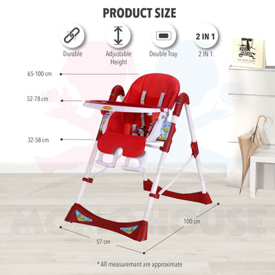 3 in 1 Foldable Dining High Chair Adjustable Baby Kids Safety High Dining Chair With Safety Belt Kerusi Bayi & Kanak Kan