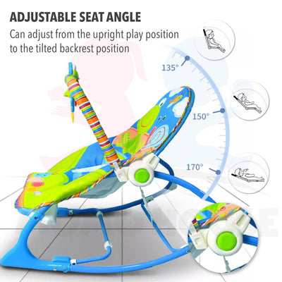 Newborn Baby Rocker Bouncer Chair Swing Feeding Chair Cradle Gym Buaian Bayi