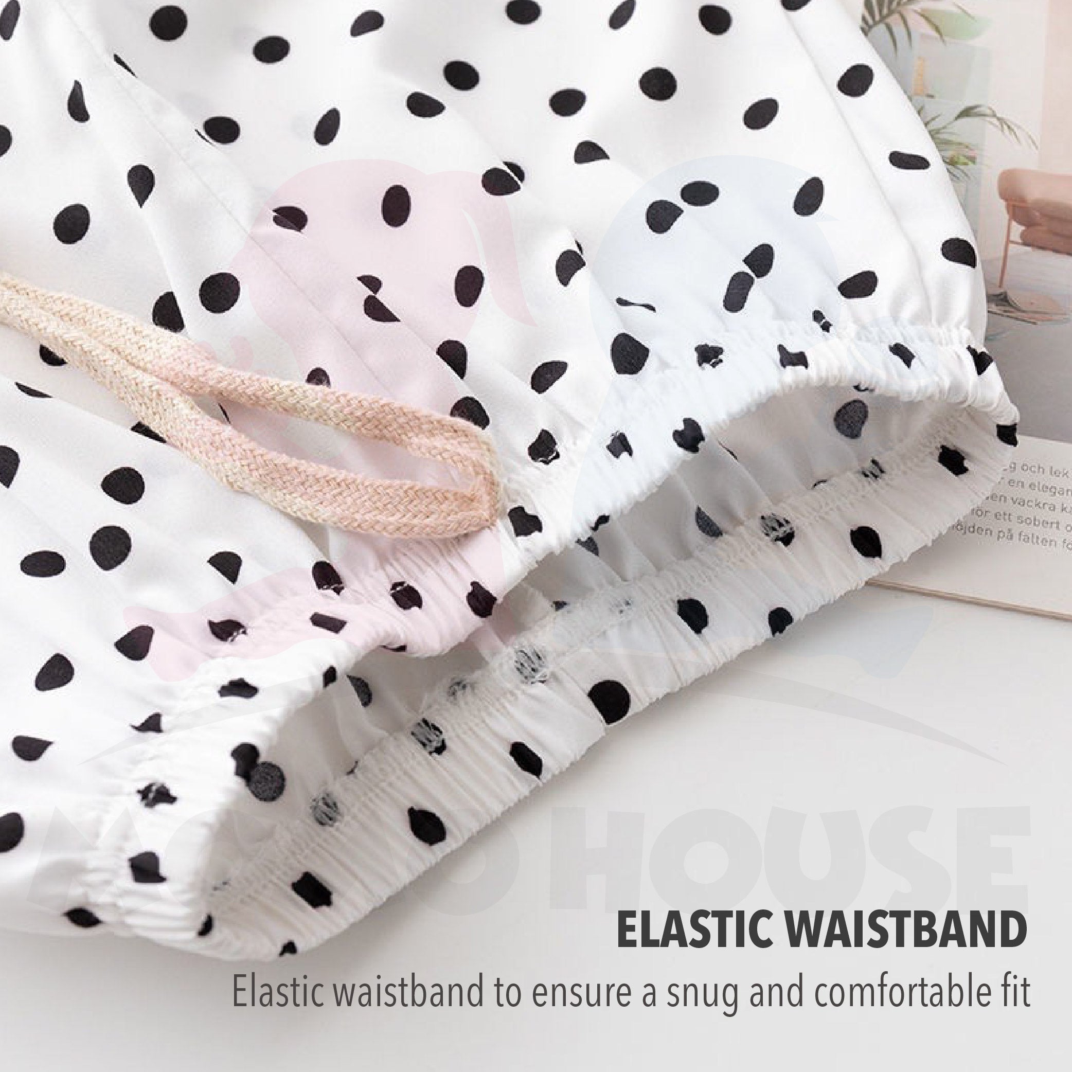 Korean Style Kids Anti-Mosquito Thin Polka Dot Girl Pants Seluar Panjang Budak Perempuanï¼ˆ MYB050 )