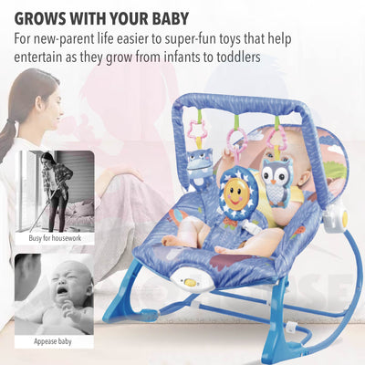 Newborn Baby Rocker Bouncer Chair Swing Feeding Chair Cradle Gym Buaian Bayi