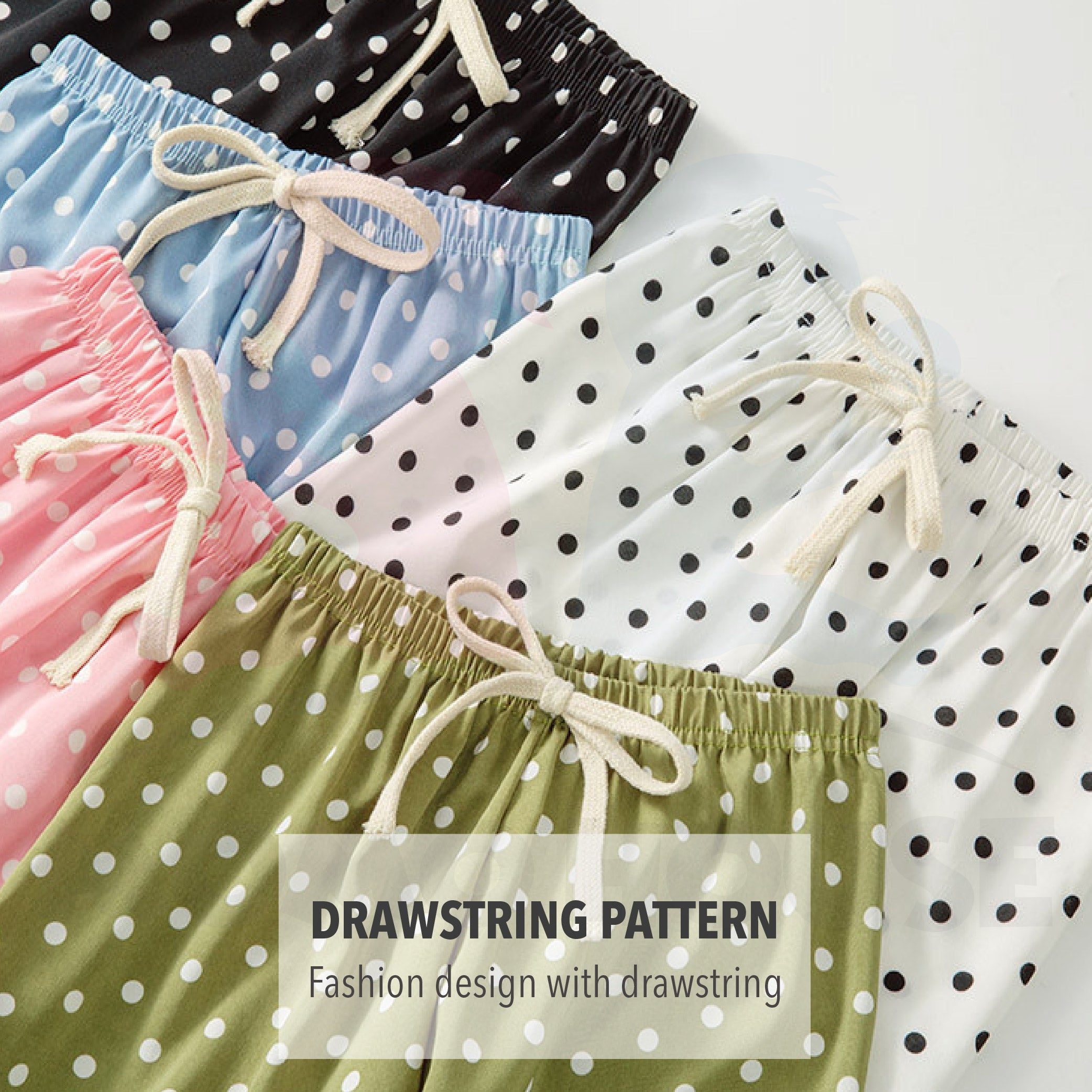 Korean Style Kids Anti-Mosquito Thin Polka Dot Girl Pants Seluar Panjang Budak Perempuanï¼ˆ MYB050 )