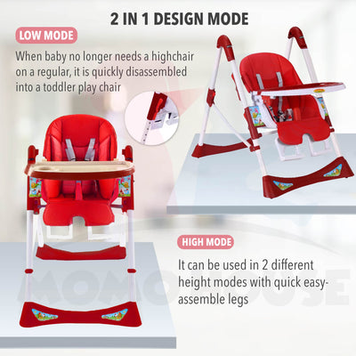 3 in 1 Foldable Dining High Chair Adjustable Baby Kids Safety High Dining Chair With Safety Belt Kerusi Bayi & Kanak Kan