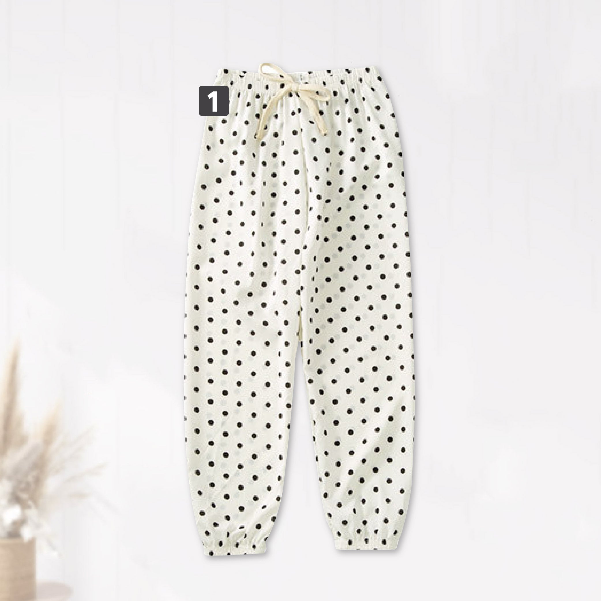 Korean Style Kids Anti-Mosquito Thin Polka Dot Girl Pants Seluar Panjang Budak Perempuanï¼ˆ MYB050 )