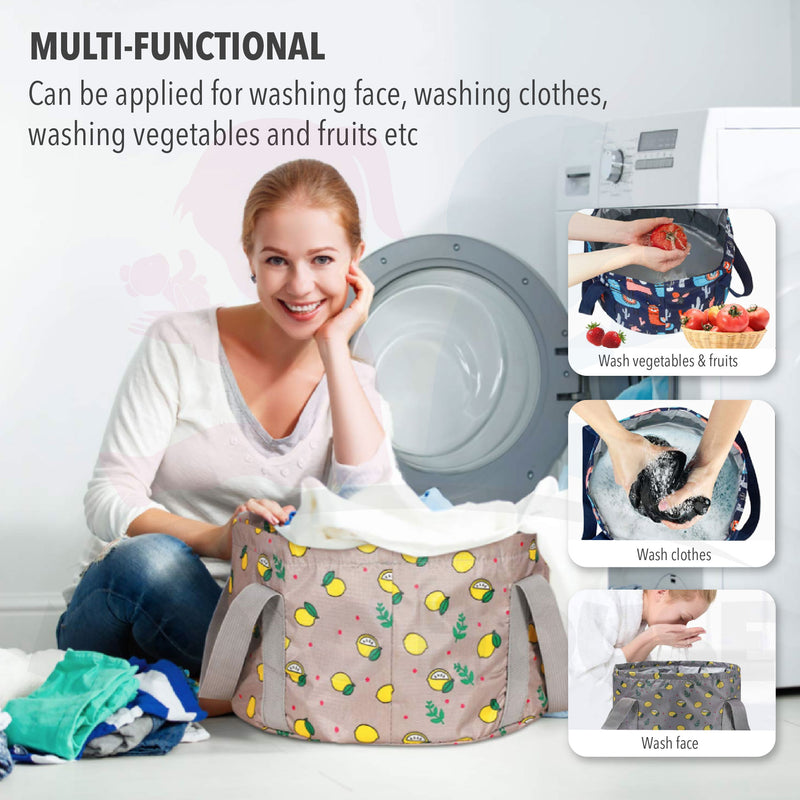 Portable Foot Spa Bucket Up to 80℃ Foldable Foot Soaking Bag Waterproof Basin Basket Bag Rendam Kaki