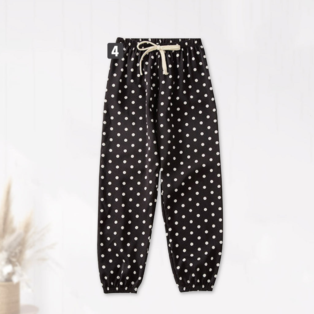 Korean Style Kids Anti-Mosquito Thin Polka Dot Girl Pants Seluar Panjang Budak Perempuanï¼ˆ MYB050 )