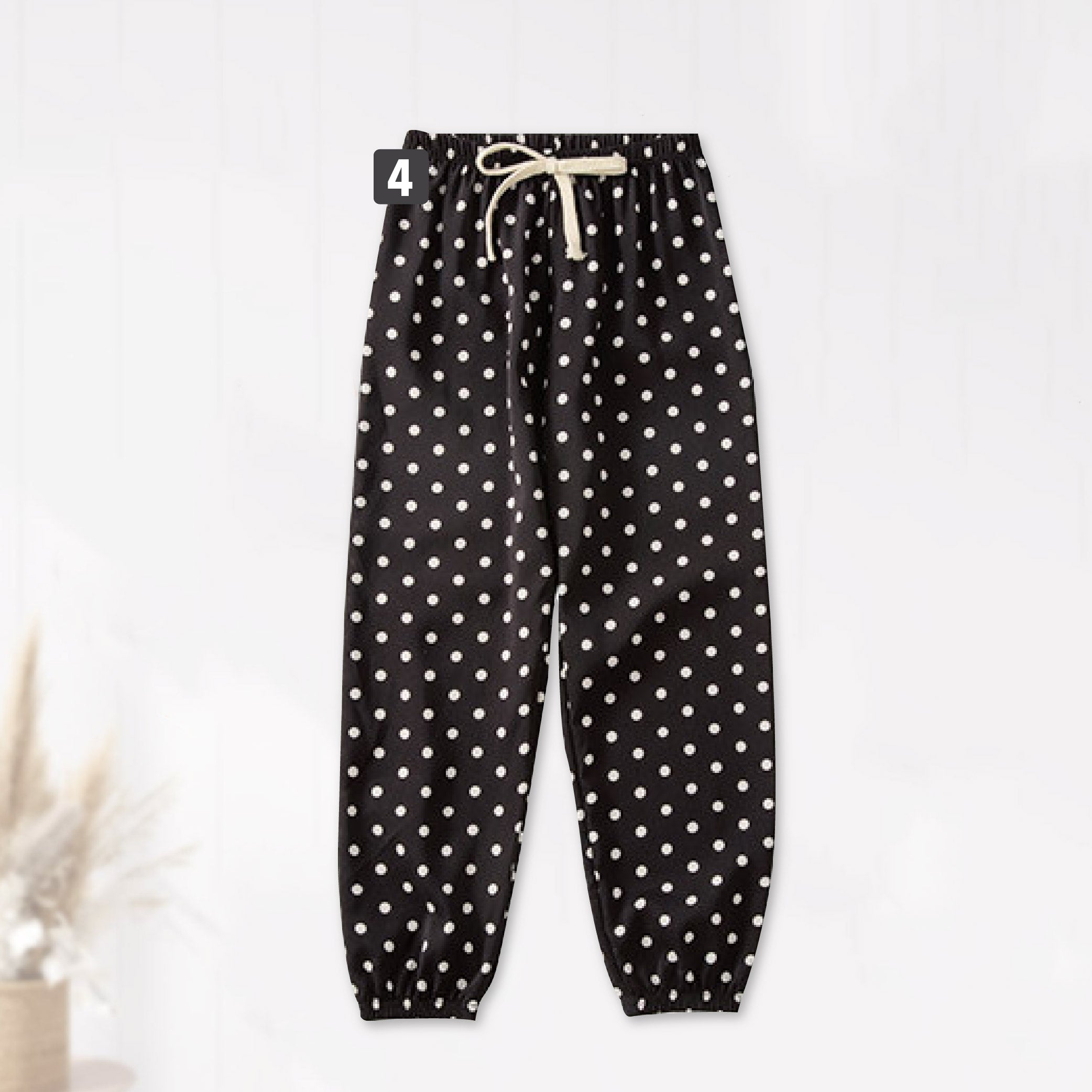 Korean Style Kids Anti-Mosquito Thin Polka Dot Girl Pants Seluar Panjang Budak Perempuanï¼ˆ MYB050 )