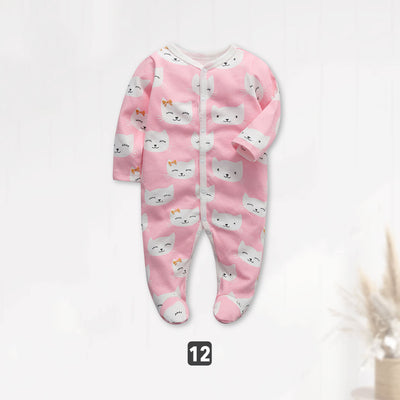 Newborn Baby Jumpsuit Boy & Girl Cute Design Long Sleeve 100% Cotton Jumpsuit Baju Kanak-Kanak Romper Jumpsuit ( MYB041)