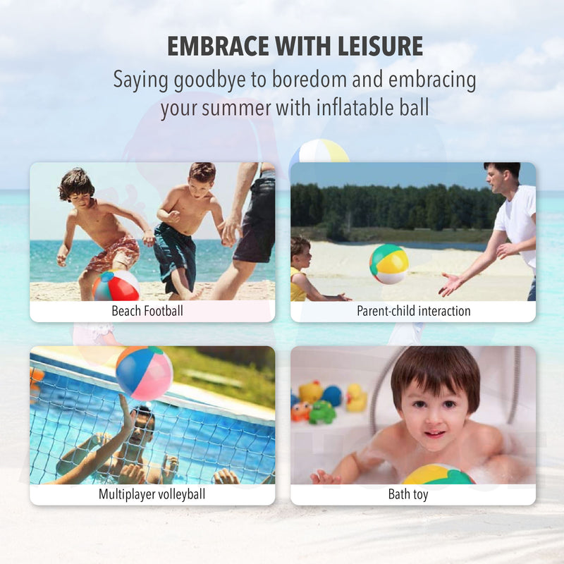 Baby Kids Inflatable Beach Ball Multiple Color Beach Ball Bola Pantai